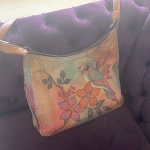 Anna By Anuschka Handpainted Large Multi Pocket